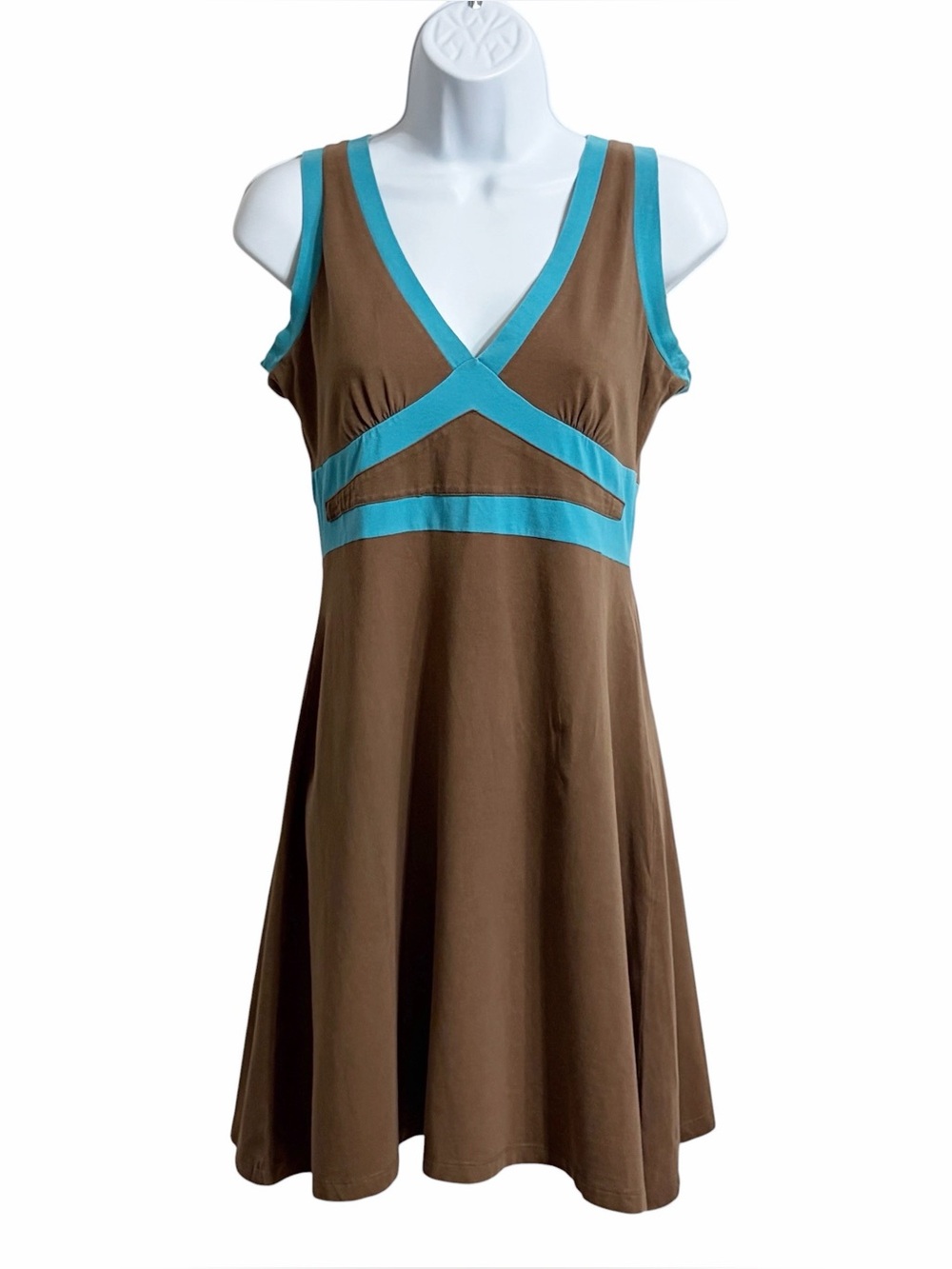 Patagonia Kombu Organic Cotton Activewear Mini Dress S Brown Athleisure Outdoor